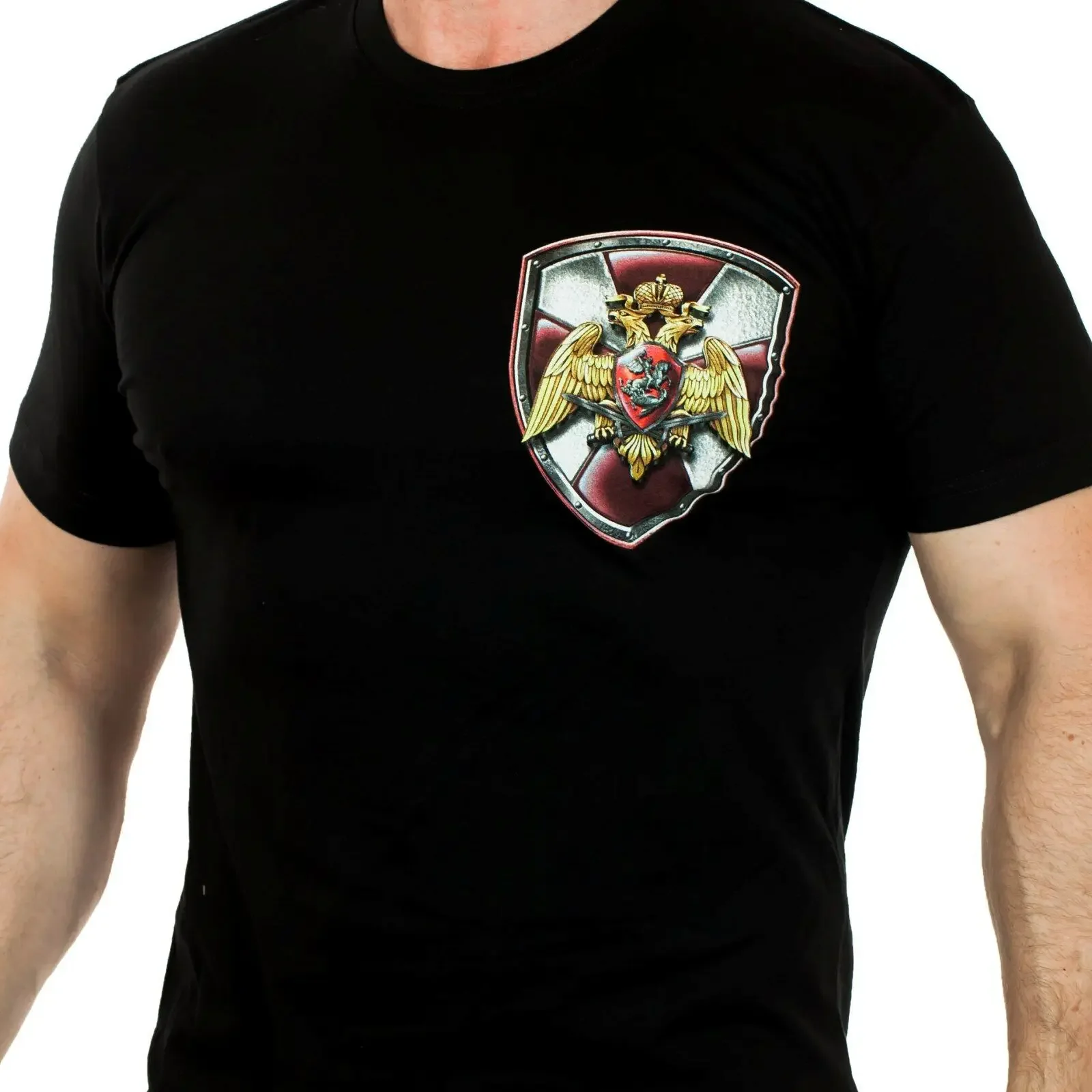 Russian Guard Spetsnaz Emblem Special Forces Military T-Shirt Short Sleeve Casual 100% Cotton Shirt