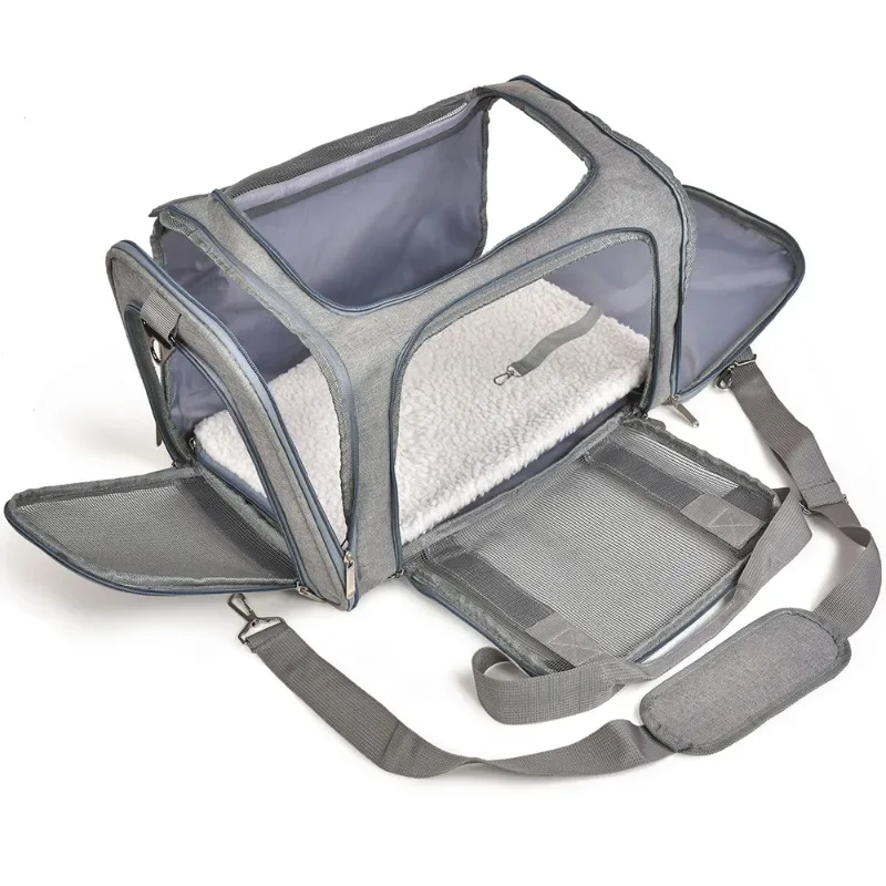 Imagem -03 - Airline Aprovado Pet Carrier Bolsa Mochila Lateral Macia Bolsas de Viagem Transporte para Cães Pequenos e Gatos Outgoing