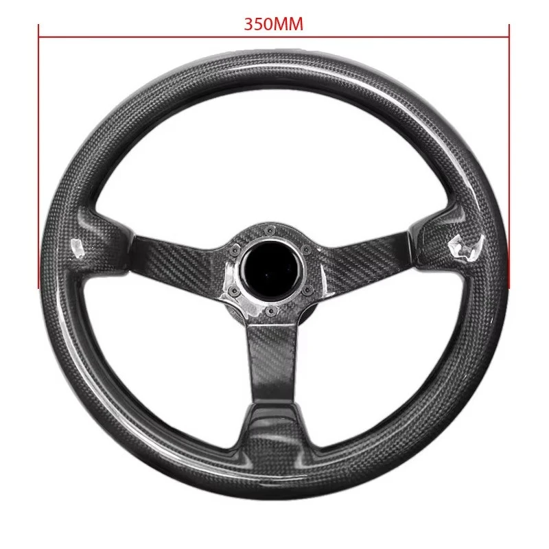 Professional Car Modification Racing Carbon Fiber Steering Wheel Fashion Black Race Car Steering Wheel