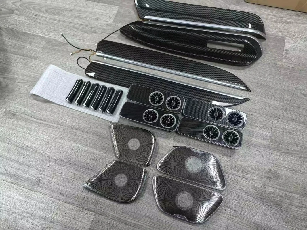 Carbon Fiber Air Vent Speaker Grille Door Panel Trim for  V-Class V260 (2003-2008) with Easy Installation
