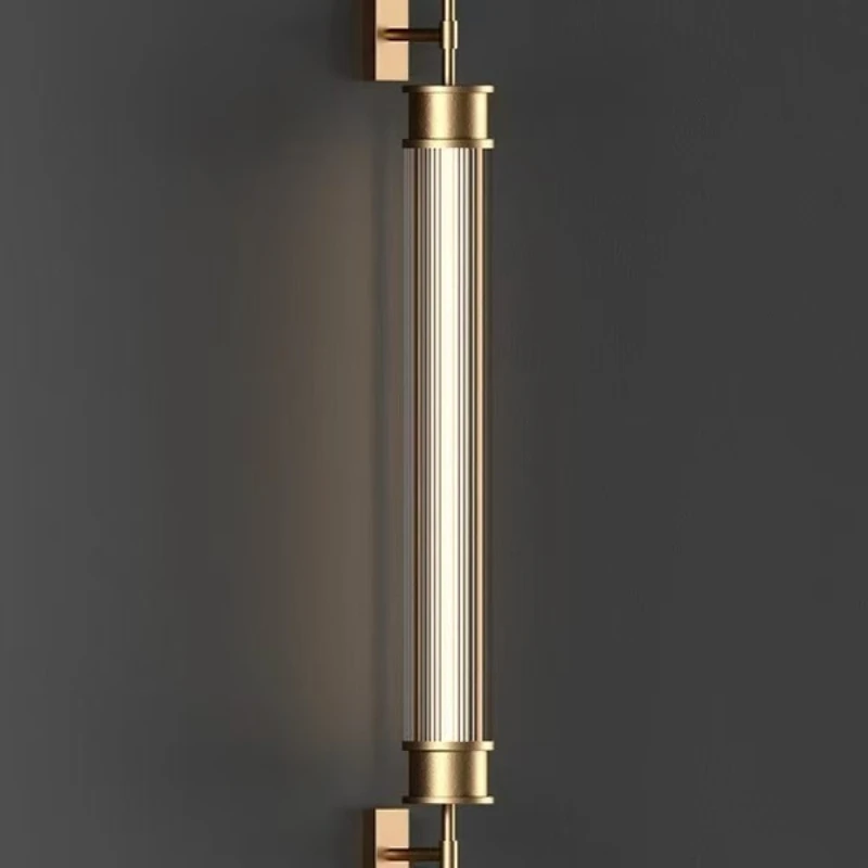 Modern Minimalist Long Strip Wall Lamp Bedside Bar Counter TV Background in Front of The Mirror Luxury Metal Decoration Fixtures