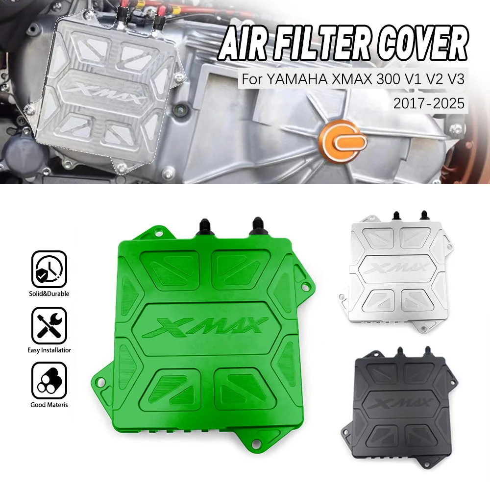 

Motorcycle Accessories CNC Aluminum Engine air filter cover For YAMAHA XMAX 300 v1 v2 v3 2017-2025