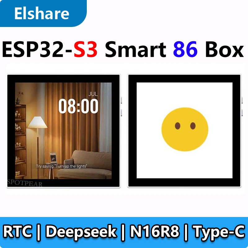 

ESP32-S3 Smart 86 Box Макетная плата с 4-дюймовым дисплеем 4-дюймовый сенсорный экран 480x480 для Xiaozhi AI и DeepSeek