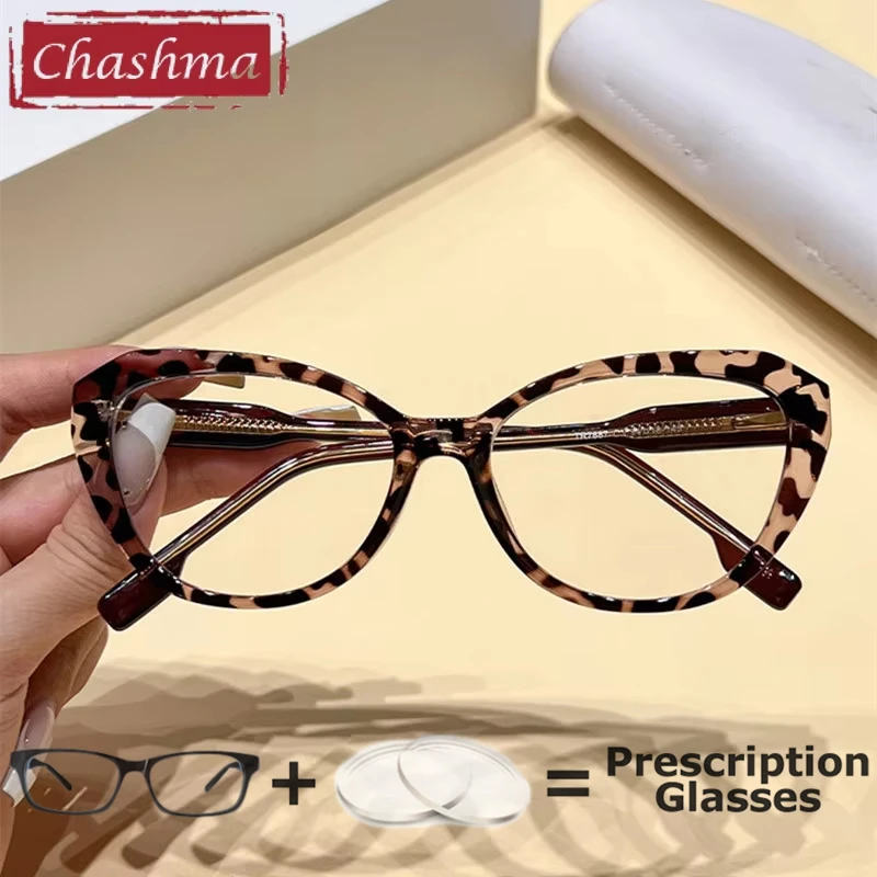 

Women TR90 Glasses Prescription Lenses Myopia Minus Fashion Spring Hinge Optical Recipe Reading Glasses Cat Eye Eyeglasses