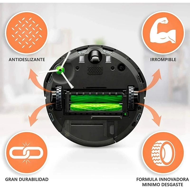 Tire Skin For IROBOT ROOMBA Wheels Series 500 600 700 800 And 900 Anti-Slip Great Adhesion And Easy Assembly