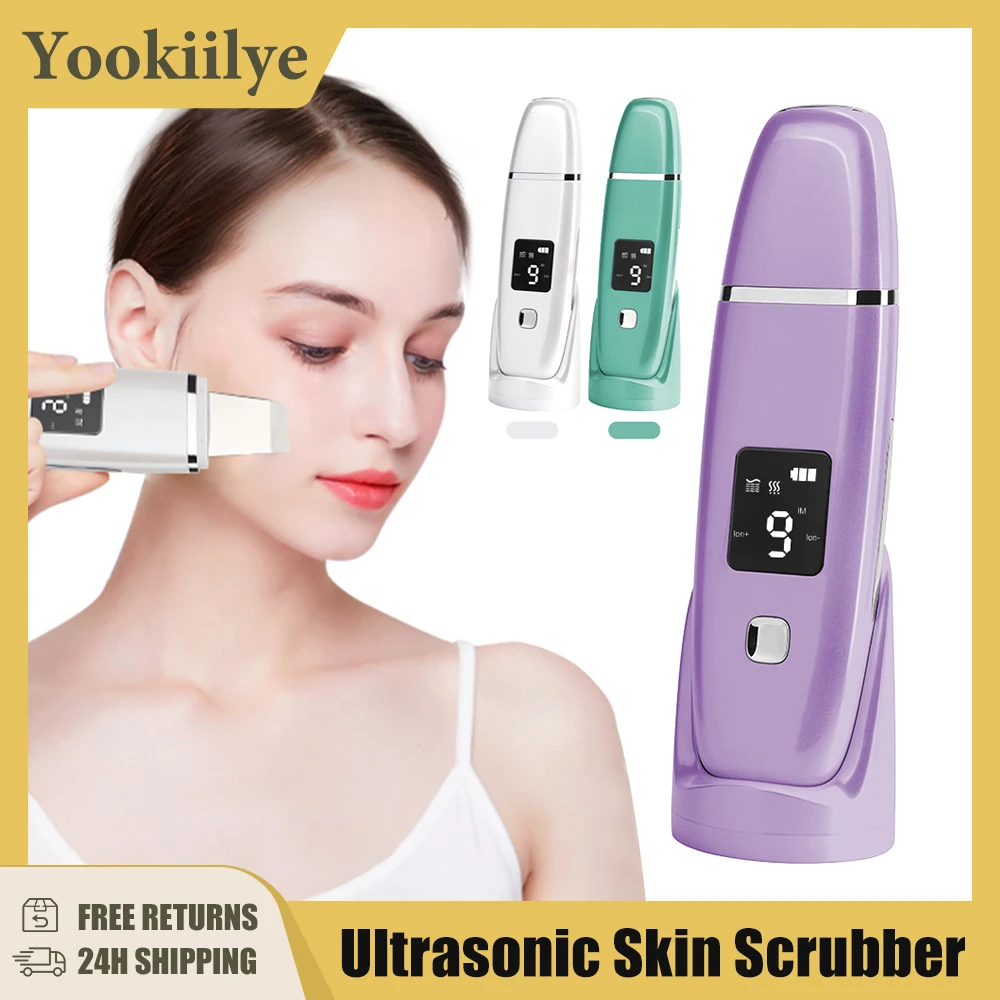 Depurador ultrasónico para la piel, eliminador de espinillas, limpiador ultrasónico de poros, exfoliante Facial, espátula Facial ultrasónica
