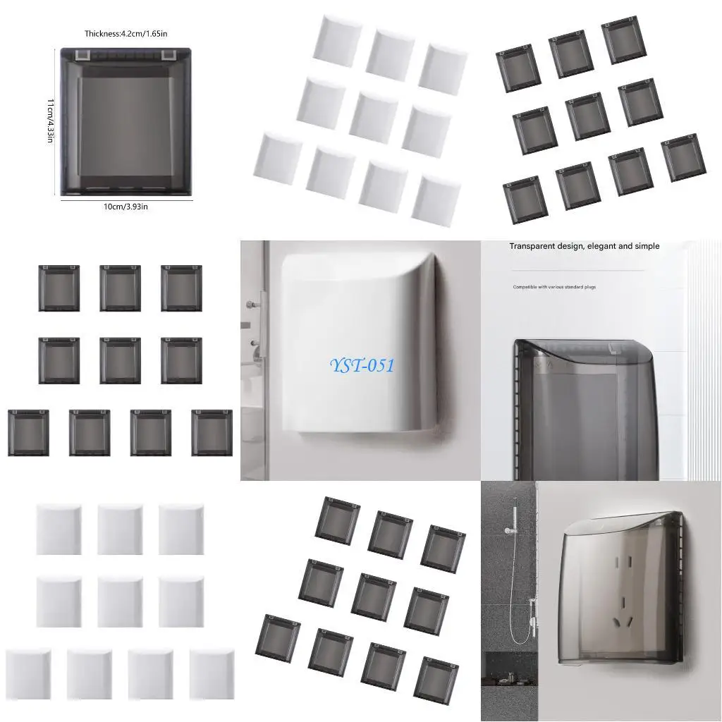 

E15A 86 Type Outdoor Socket Waterproof Box Plastic Electrical Outlet Cover Splashproof Box Socket Case Receptacle Protector