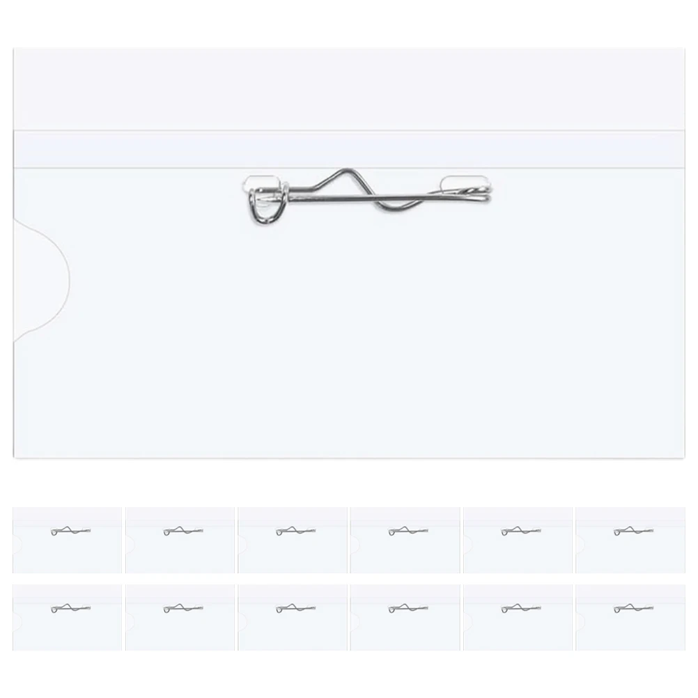 

ID Card Holder Conference Name Tags Holders with Pin Badge Badges Iron Work Plastic Lightweight