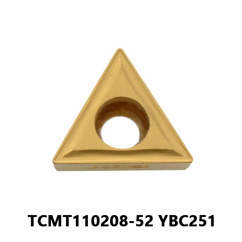 

TCMT110208-52 YBC251 TCMT110208 10 шт. TCMT карбидные вставки Токарный станок для средних и легких прерывистых режущих механических инструментов