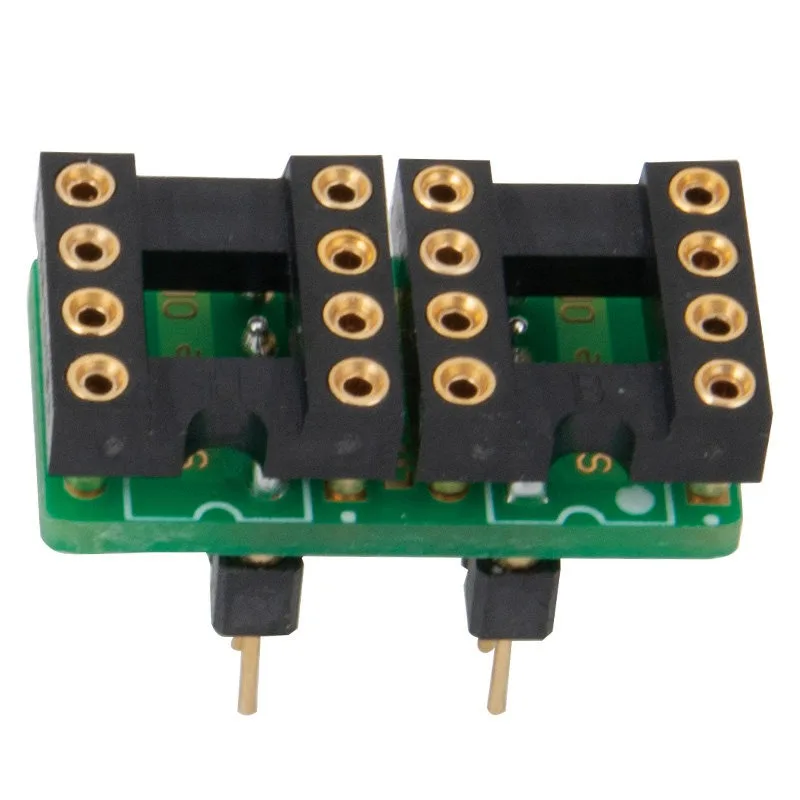 Double in-line Single Op Amp To Double Op Amp IC Seat, Conversion Seat, Full Gold-plated DIP8 Silver-containing Tin Wire Welding
