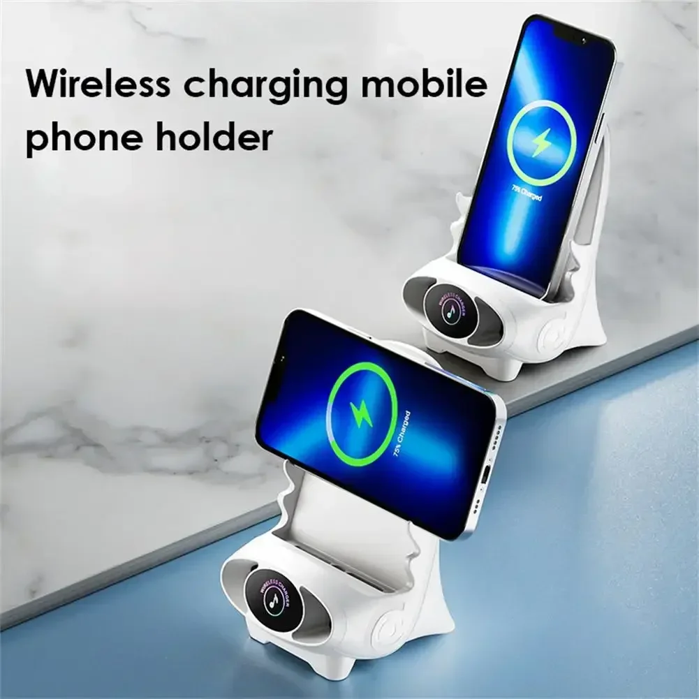 Magnetic Wireless Charger Fast Charging Stand Type C Unique Mini Chair Shape Tablet Phone Holder Fast Charger Desktop Station