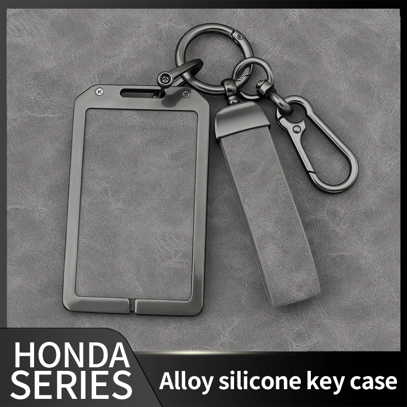 Leather Key Case with Card Keychain for 2023 Honda 11th Gen Civic ZRV Integra