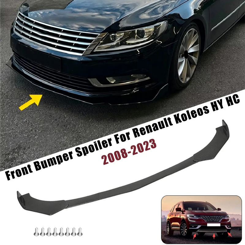 Sport Front Bumper Splitter Spoiler Lip For Renault Koleos HY HC 2008-2023 5Pcs Adjustable Sectional Car Tuning Body Kit