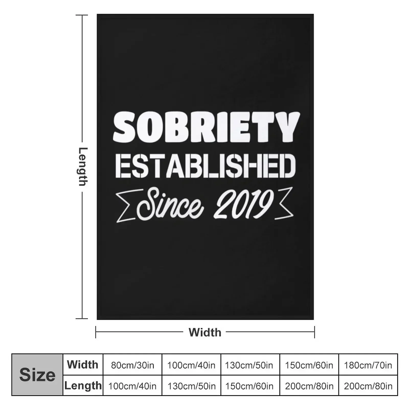 1 year sobriety gifts for men 2020 print - Alcohol Free Sober Throw Blanket couch cozy soft plush fuzzy picnic outdoor blanket