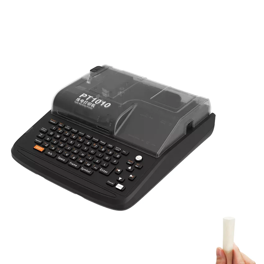 PUTY PT1010 Industrial Barcode Label Printer Thermal Transfer Cable Tube Sticker Machine 300dpi 12mm Max USB Interface Stock