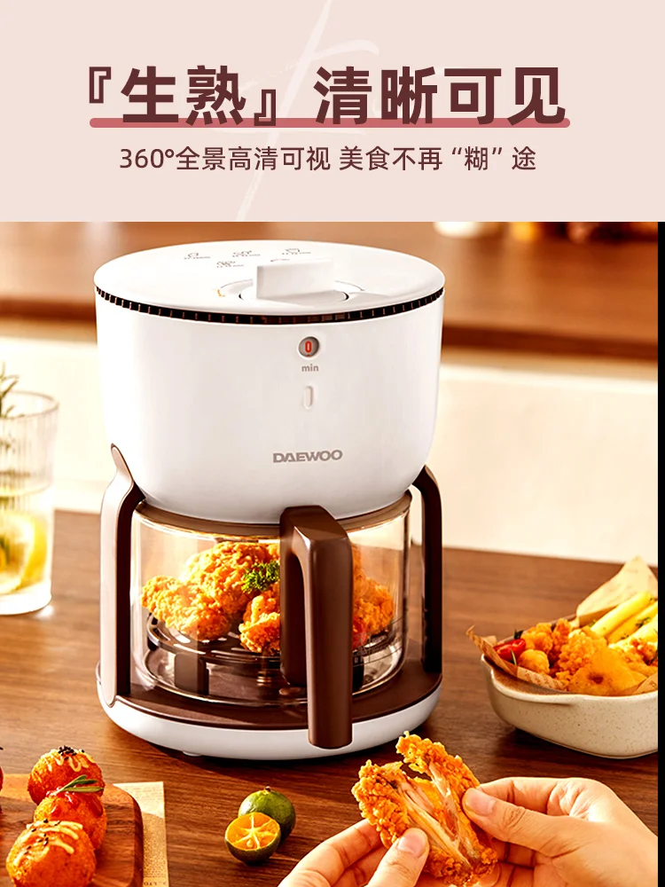 220V Smart Air Fryer 5 5L Capacity Healthy Oil Free Cooking  Viewing Window LYH