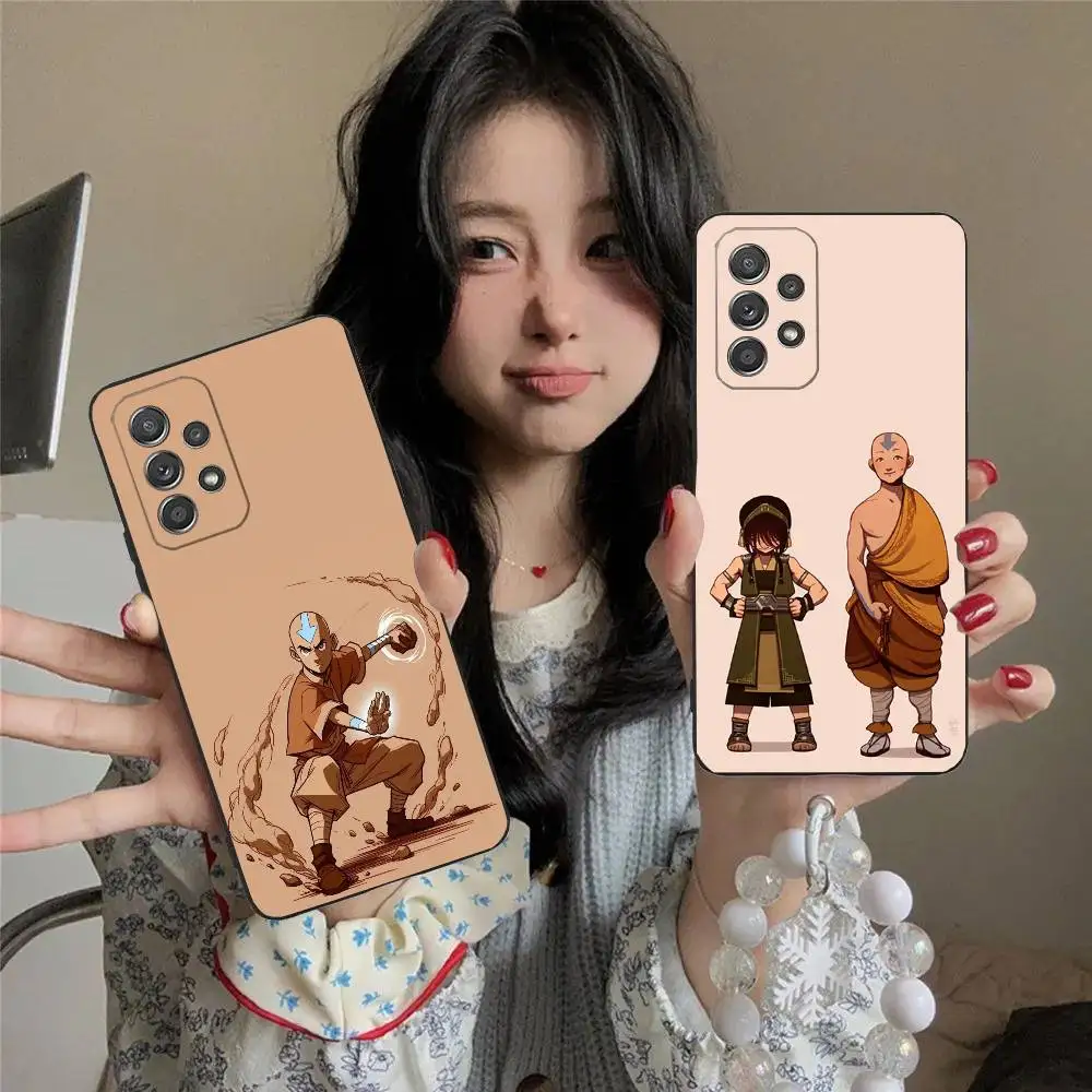 

A-Avatar Animation Aang Phone Case For Samsung S25,S24,S21,S22,S23,S30,Ultra,S20,Plus,Fe,Lite,5G Black Cover