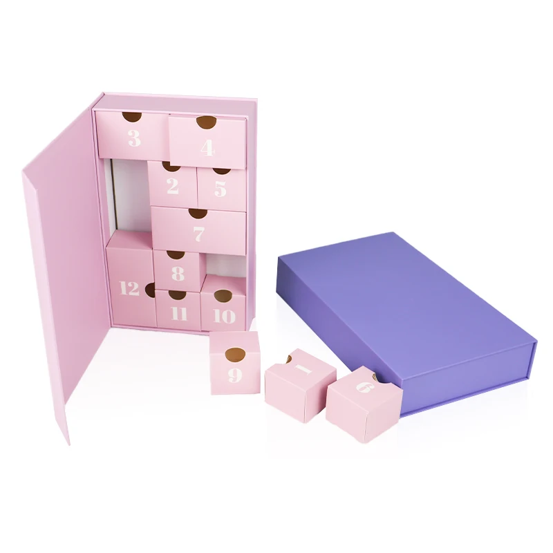 customized. Ready to Ship Creative Cardboard Surprise Blind Box Christmas Gift Box Countdown Calendar Gift Packaging Box