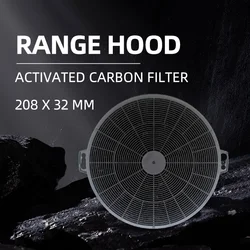 208X32mm activated carbon range pellets hood filter for Household Kitchen range hood carbon Carbon mesh accessories