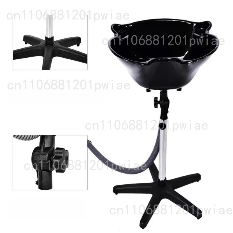 

Портативная регулируемая по высоте раковина для мытья волос с водопроводной трубой, парикмахерское оборудование для мытья головы