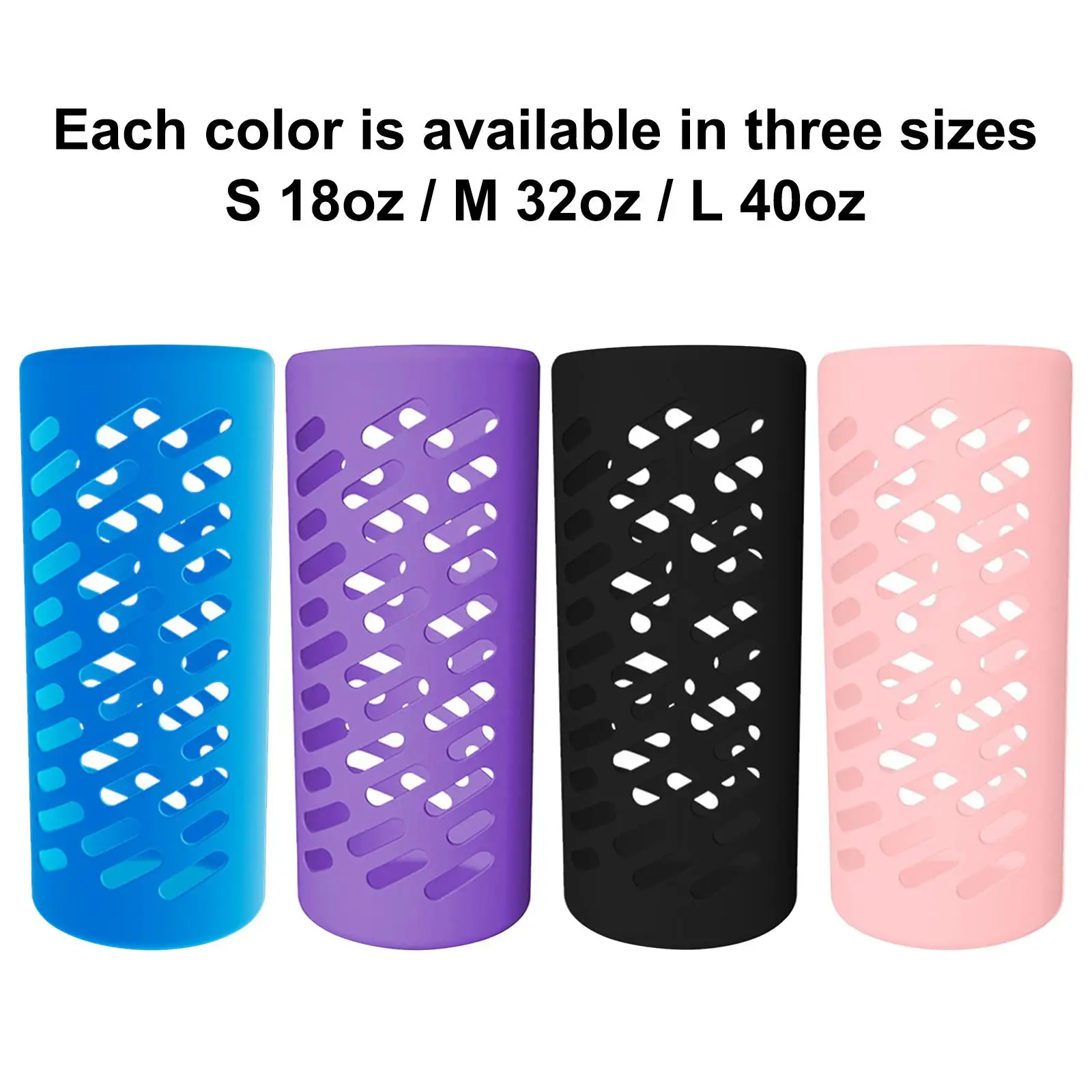 Anti Slip Bottle Sleeve Insulating Durable Protector for Stainless Steel Water Bottles with Strap Adult Men Women