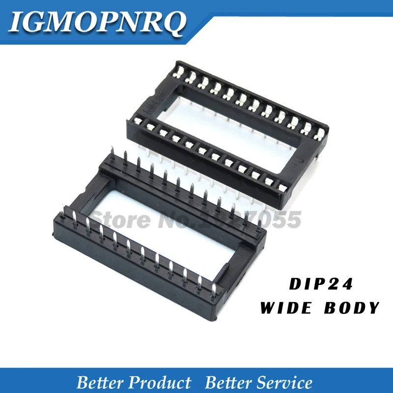 10pcs DIP-24 24pin Wide body Sockets DIP DIP24 IC Sockets Adaptor Solder Type Socket Wide body