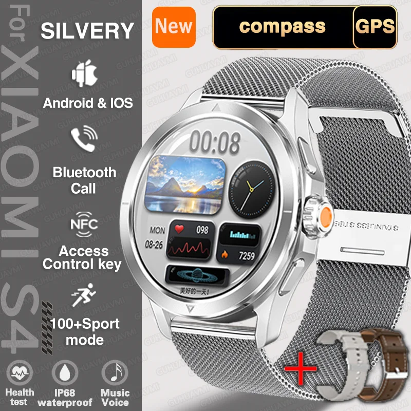GUHUAVMI Neue S4 Ultra Outdoor Sport Männer Uhren HD AMOLED Display GPS Track Höhenmesser Herzfrequenz Bluetooth Anruf Wasserdichte Intelligente Uhr 6