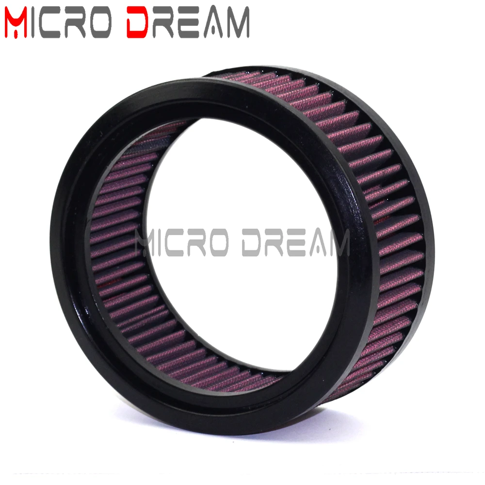 Blue/Red Motorcycle Replacement Air Filter Round High-Flow Cotton Gauze Air Cleaner E-3226 For Harley Cafe Racer Bobber Custom