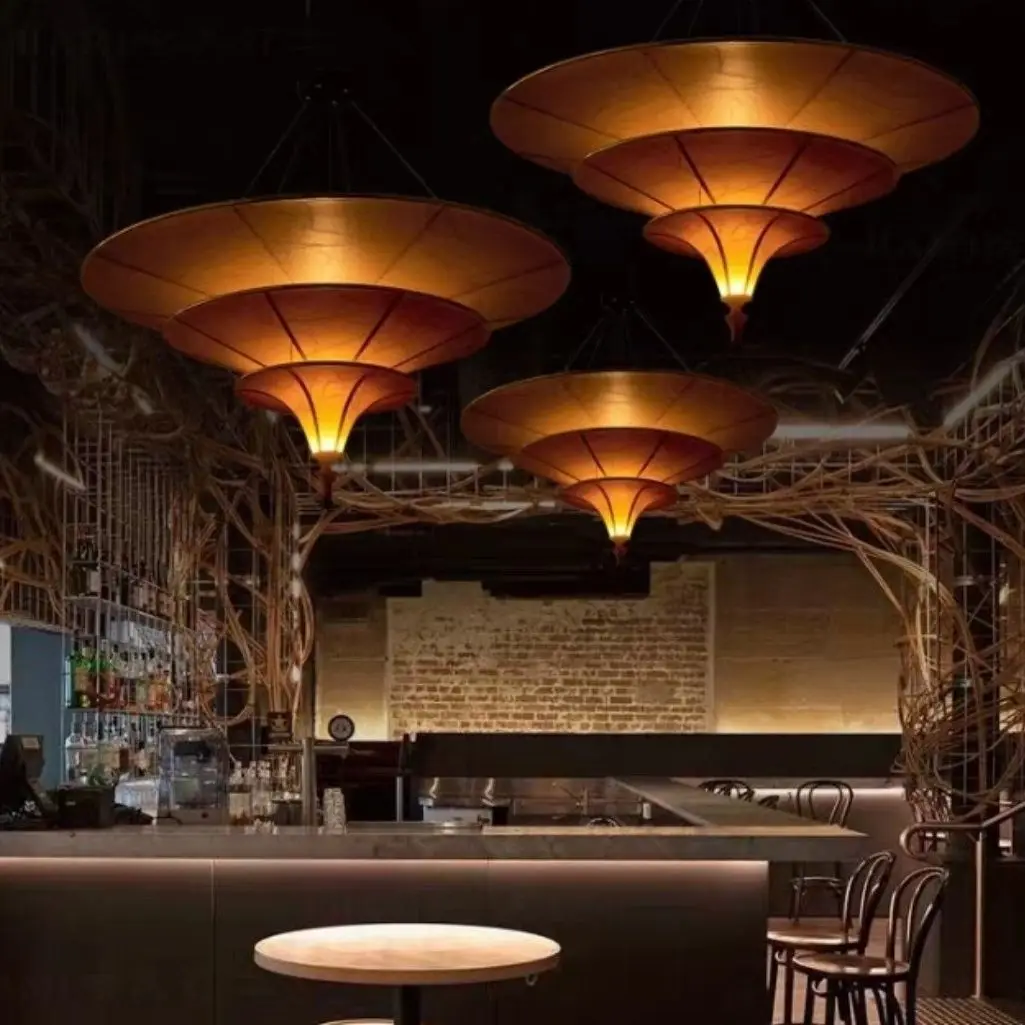 

Buddhist Mood Teahouse Chandelier Southeast Asian Hanging Lamp Wabi Sabi Pendant Light for Home Staircase Decor Room Lustre