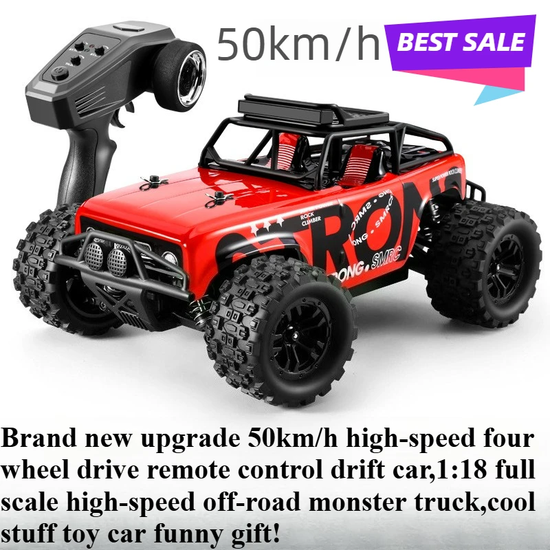 Cool Stuff Rc Truck Funny Gift-50km/h High-speed 4WD Off-road Rc Cars,Kawaii 1:18 Full Scale Off-road Rc Drift Car,Toys for Kids