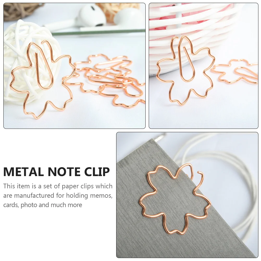 

20pcs Shaped Stainless Steel Bookmark Clips Note Paper Memo Office Supplies Flower Shape Clips For Books