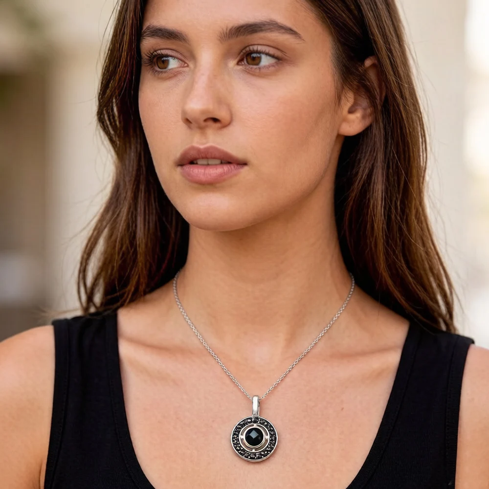 Pendant Black Ornament Brand New Bohemia Fashion Jewelry Europe 925 Sterling Silver Accessories Gift For Women