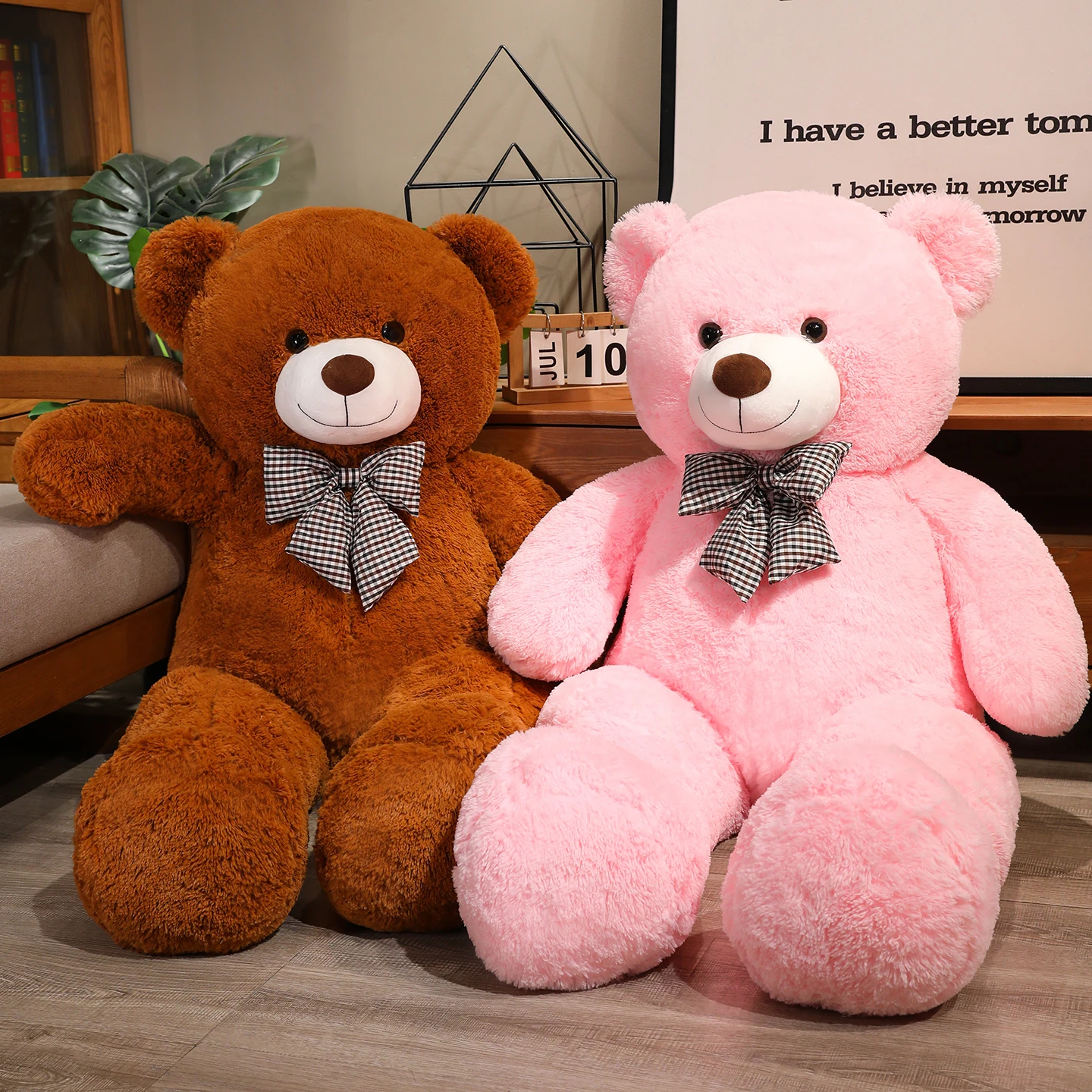 

SNOWOLF 55in Giant Teddy Bear Stuffed Animal Cute Brown/Beige Valentine's Bear for Girlfriend Boyfriend Mom Birthday