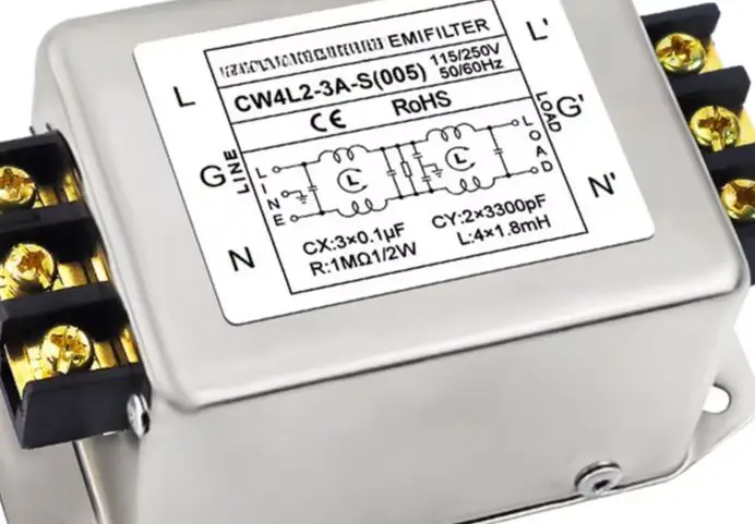 Single Phase Bipolar PowerSupply Filter CW4L2-2S DIN Rail Mount Anti For EMI Noise Suppression For Industrial Equipment