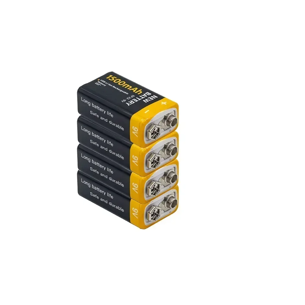 1500mAh 9V 6F22 Micro Rechargeable18650 li-ion battery and Type-C USB For RC Helicopter Multimeter Microphone Toy Remote