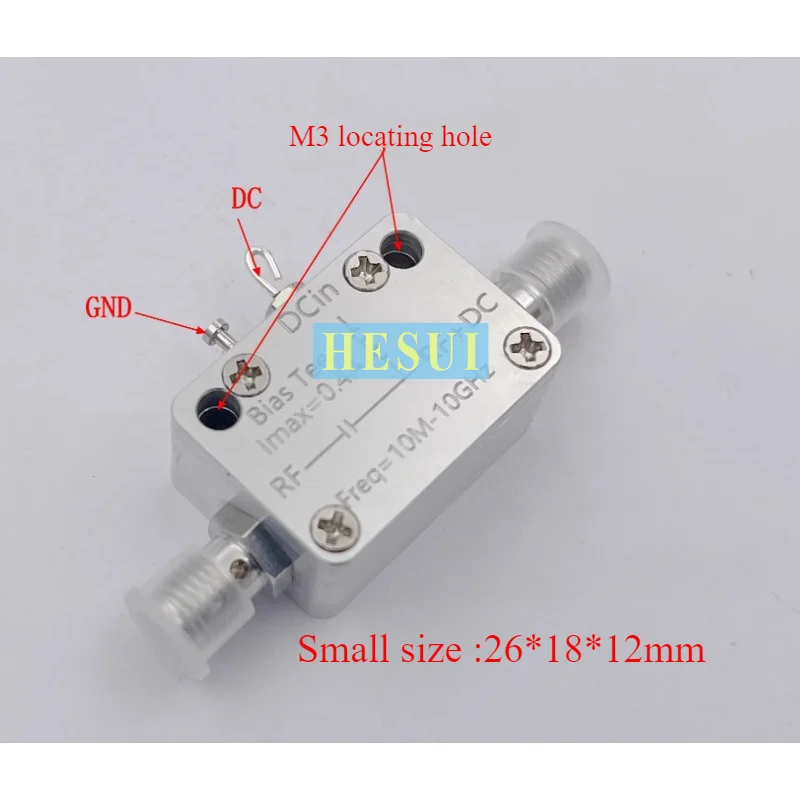 10M-10G RF straightener SMA DC feed coaxial bias 400mA