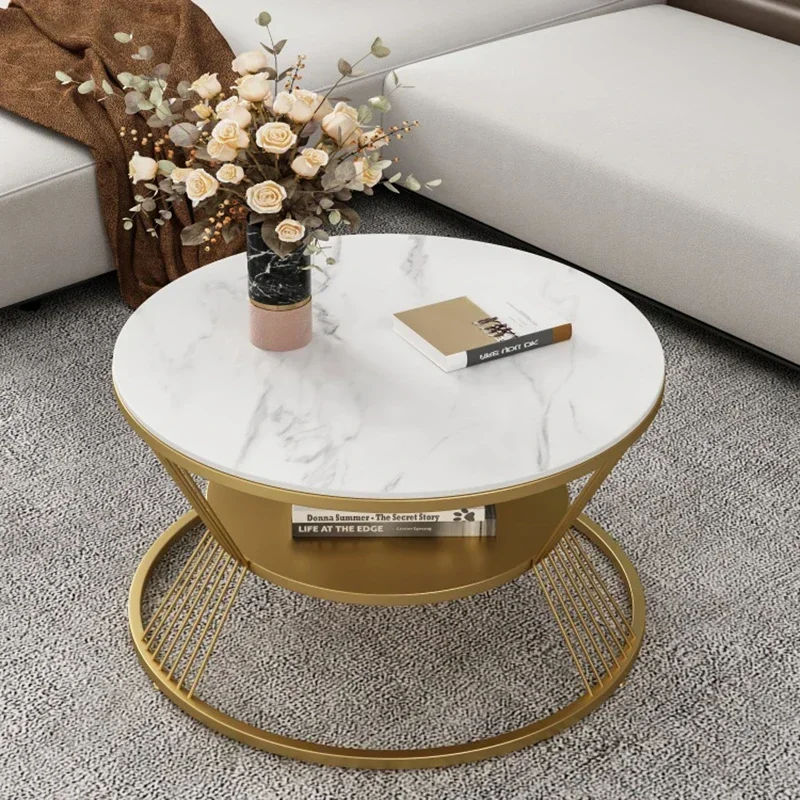 

Modern Luxury Coffee Table Premium Fashionable Minimalist Round Side Table Glamour Aesthetic Table Basses De Salon Furniture
