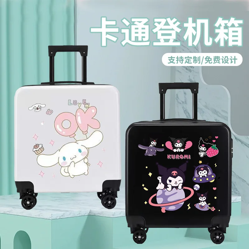 

20-Inch Children's Suitcase, Suitcase, Sanrio Password Box, Cute Cinnamoroll Silent Universal Wheel Student Boarding Box Gift
