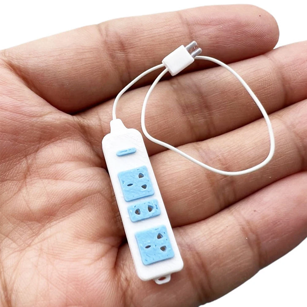 Miniature Dollhouse Power Strip Model Realistic Play Scene Decor Mini Power Strip Tiny House Accessory for DIY Projects Crafting