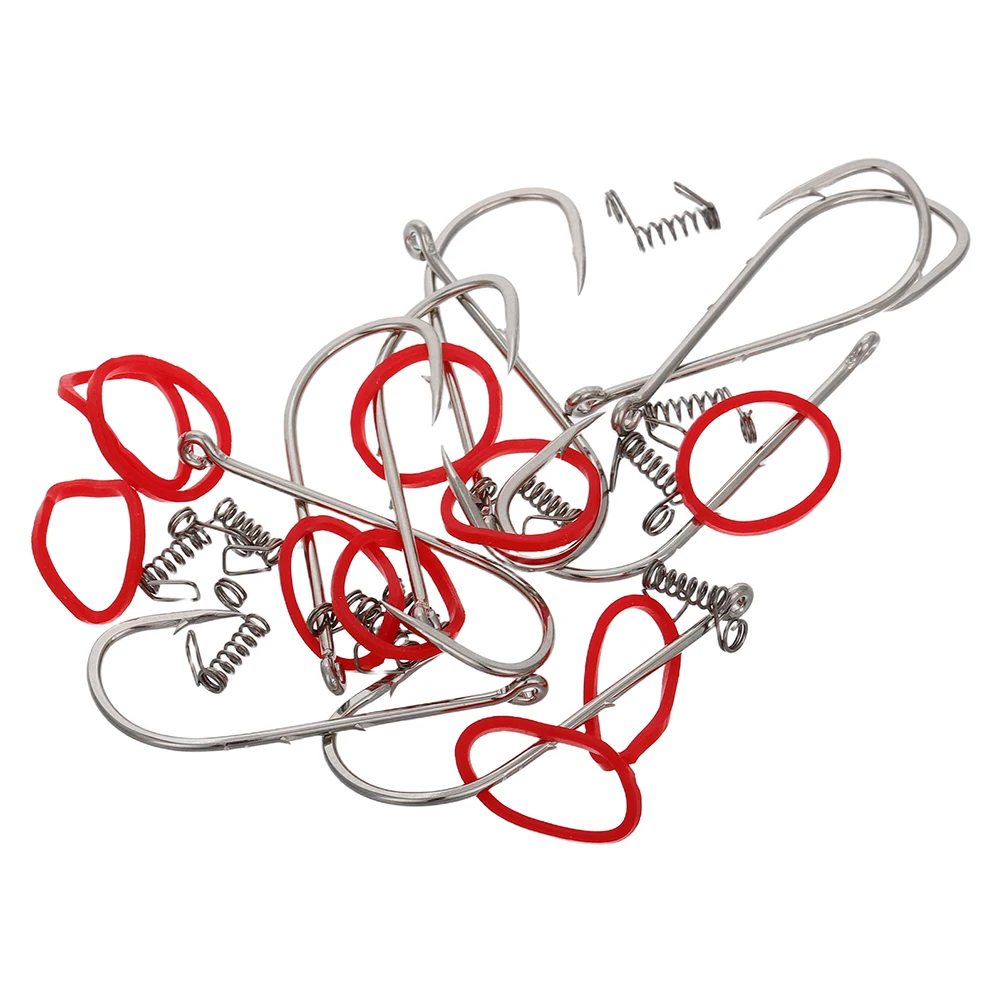

10pcs Live Shrimp Fishing Hooks Durable Spring Barbed Hook Freshwater Saltwater Carp Bass Metal Lure Bait Holder Carbon Steel