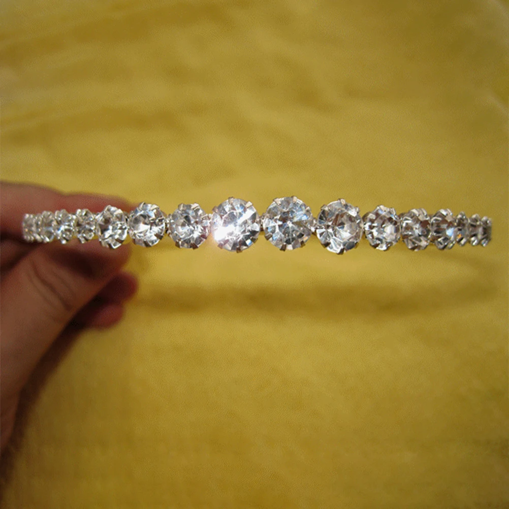 

Rhinestone Crown Elegant Bridal Tiara Lightweight Wedding Headwear For Women Crown R0651 Hair Styling Tool