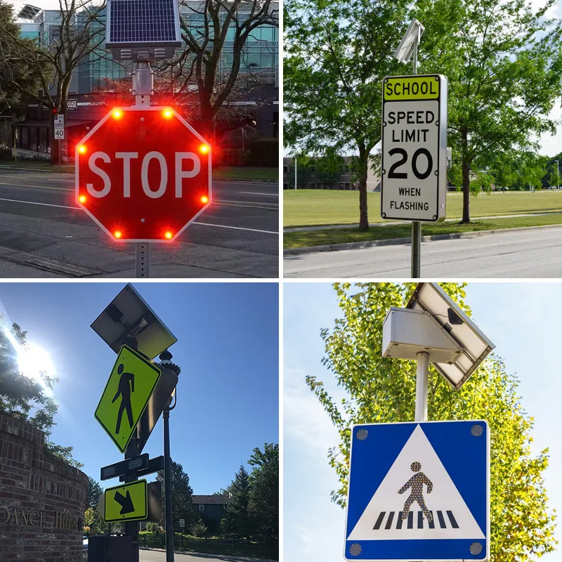 Aluminum plate signs linear induction road led signs self-luminous traffic signs
