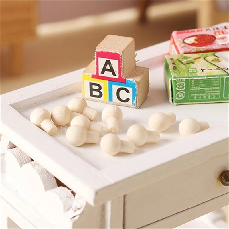 10Pcs 1:12 Dollhouse Miniature Door Handle Drawer Pull Window Handle Furniture Hardware Model House Decor Toy