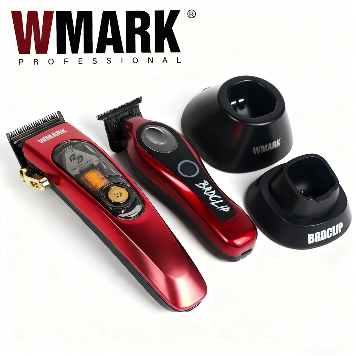 

WMARK 2-Piece NG9004 M3T Professional Men's 10000RPM Hair Clippers 3 Color Exchangeable Housings Electric Cordless Hair Trimmer