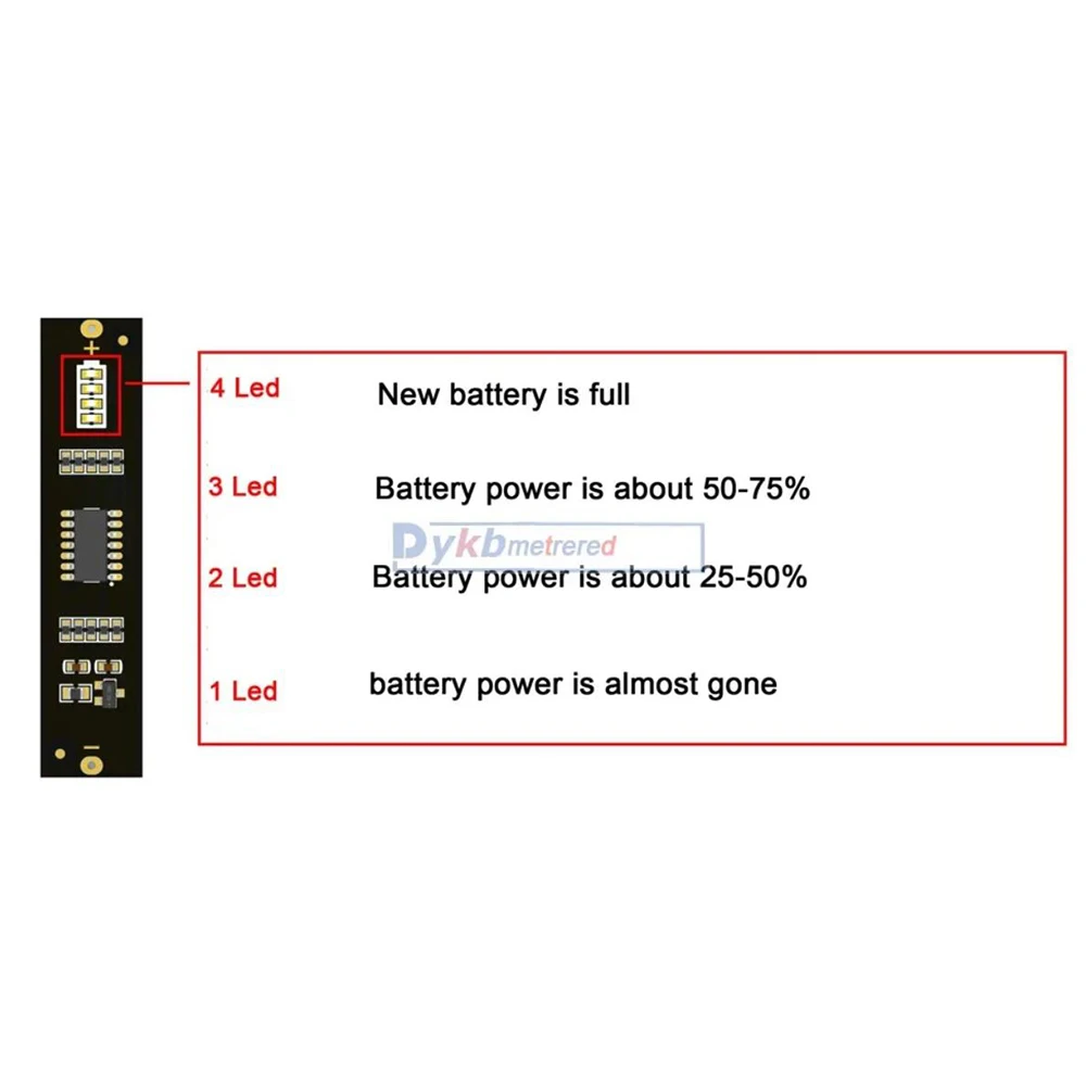 AA AAA Battery Tester Power Capacity Indicator Voltmeter Monitor Detector Meter No.5 /7 Battery Monitor LED Display Power Level