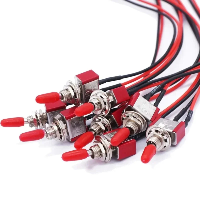 1/2/4pcs Mini 2 Pin Lights Auto Led Switch ON/OFF SPST 3A 250V 6A 125V With Pre-soldered Truck Toggle for Boat Car Accessories
