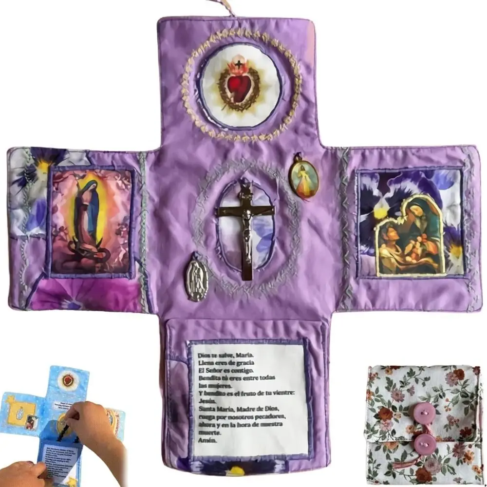 Accessoires de couture : Devotional de poche fait main édition Foi, avec motif croix intégré