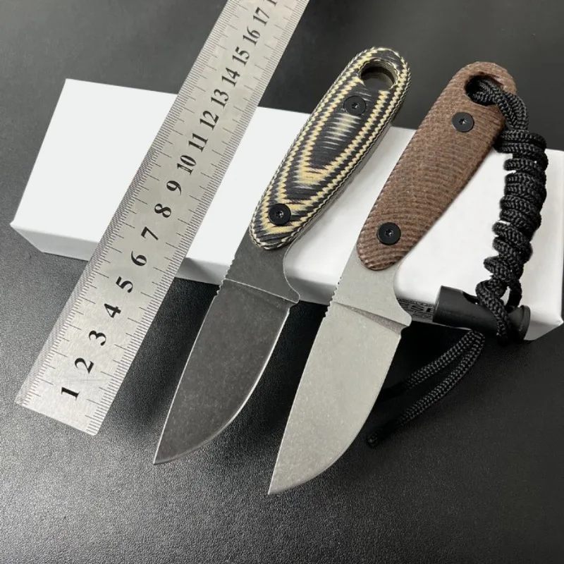 

Ant II Jungle Small Fixed Blade Knife 1095 High Carbon Steel Blade G10/Flax Handle Hunting Tactical Survival Tools EDC Knives