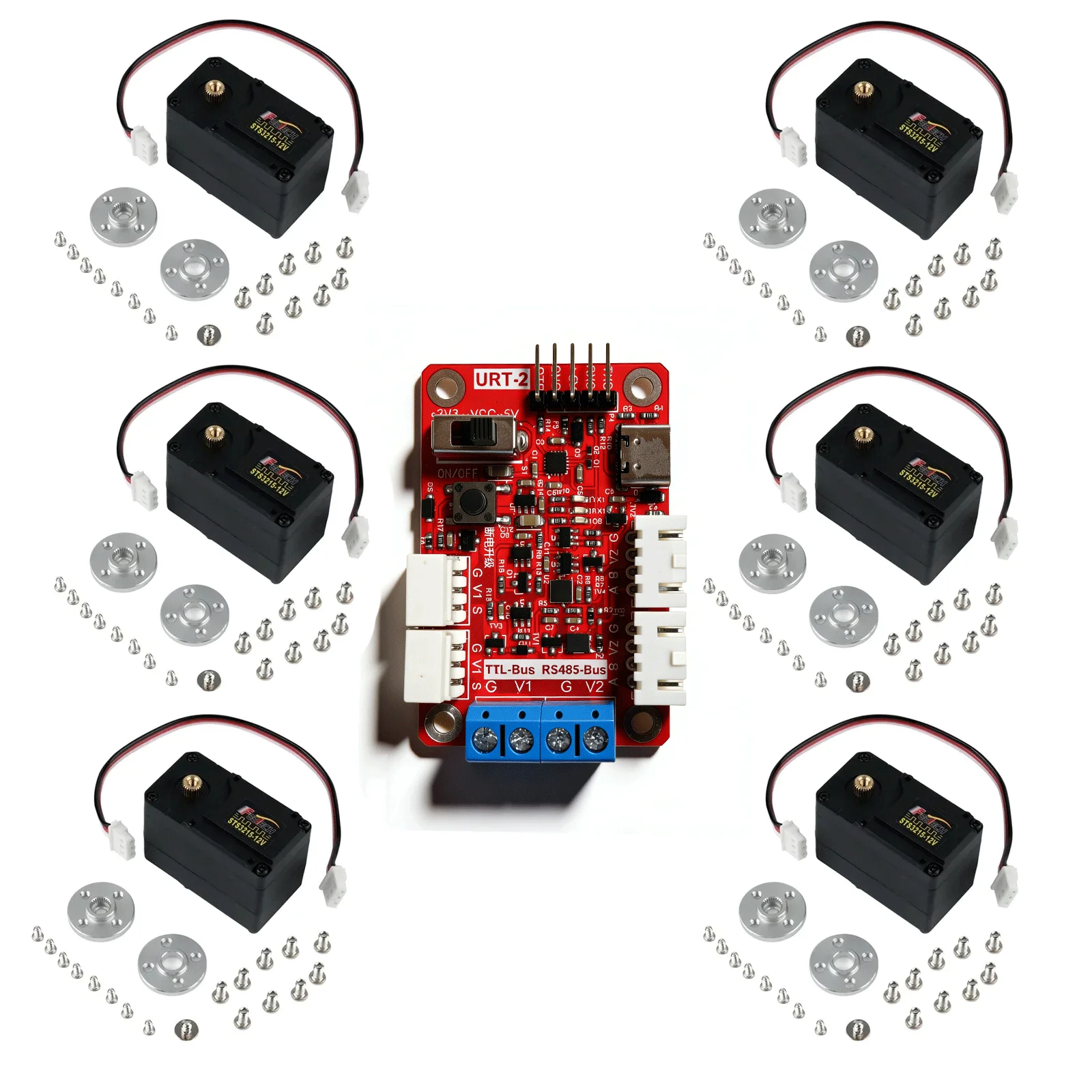 Feetech ST-3215-C018 12V 30KG Serial Bus Smart AI Servo with Magnetic Encoder 360 Degree Continuous Rotation for Robotics