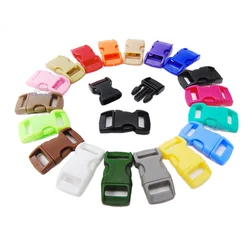 50/100Pcs 3/8 Inch 10mm Side Release Buckles Plastic Paracord Bracelet Hard Clasp Clip for Backpack Dog Collar Strap Accessories